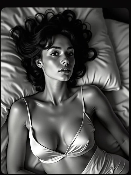AI-generated glamour portrait of a fictional woman