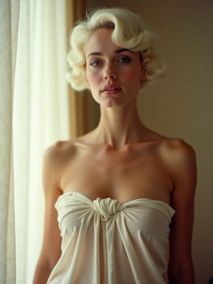 AI-generated glamour portrait of a fictional woman