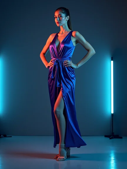 AI-generated glamour portrait of a fictional woman