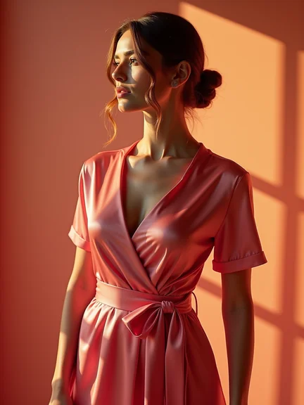 AI-generated glamour portrait of a fictional woman