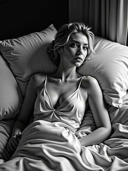 AI-generated glamour portrait of a fictional woman